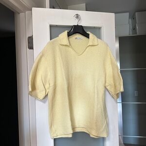 BUTTER YELLOW Knit Polo
